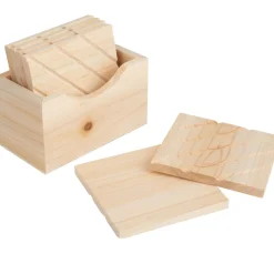Hot VBS Holzbox mit 6 Untersetzern