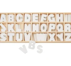 Online VBS Holz-Buchstaben-Set "Sortiert - Weiß", 156 Stück