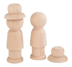 Outlet VBS Holz-Figuren mit Hut