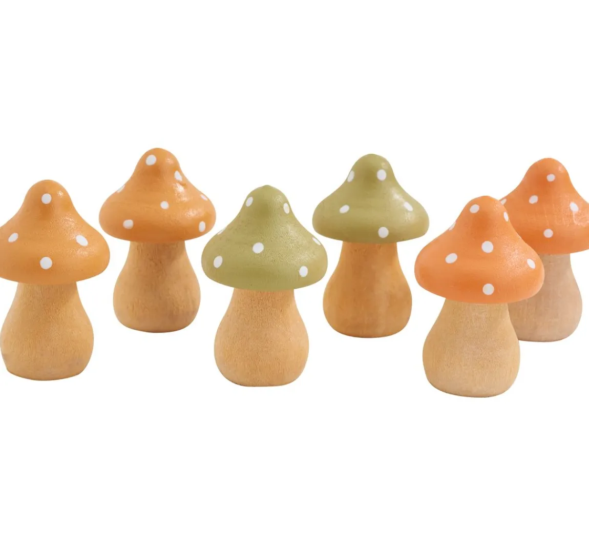 Clearance VBS Holz-Fliegenpilze, 6 Stk.
