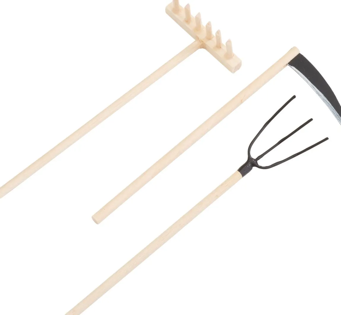 New VBS Holz-Gartengeräte, 3er-Set