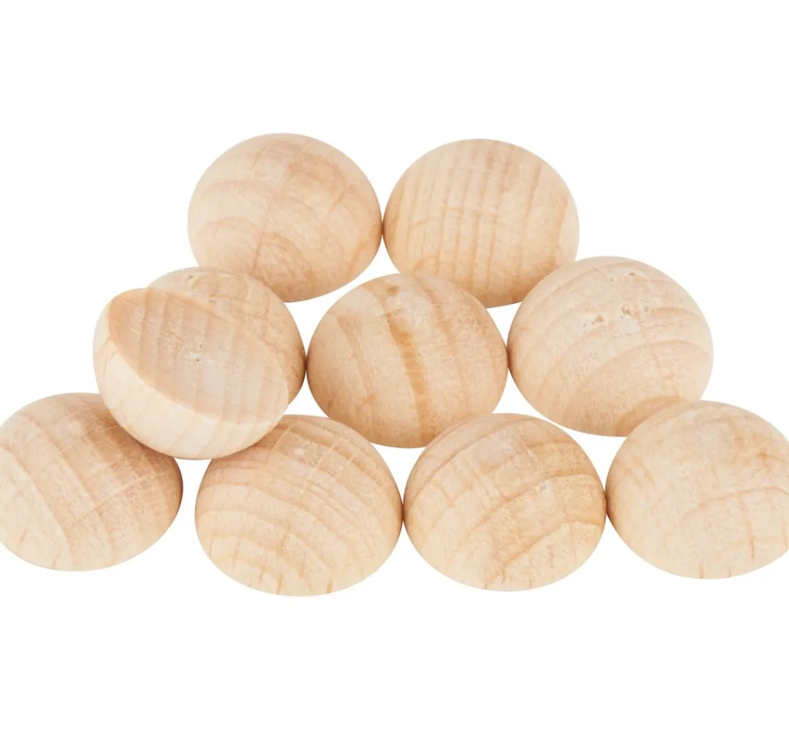 Discount VBS Holz-Halbkugeln ohne Bohrung, 10 Stück