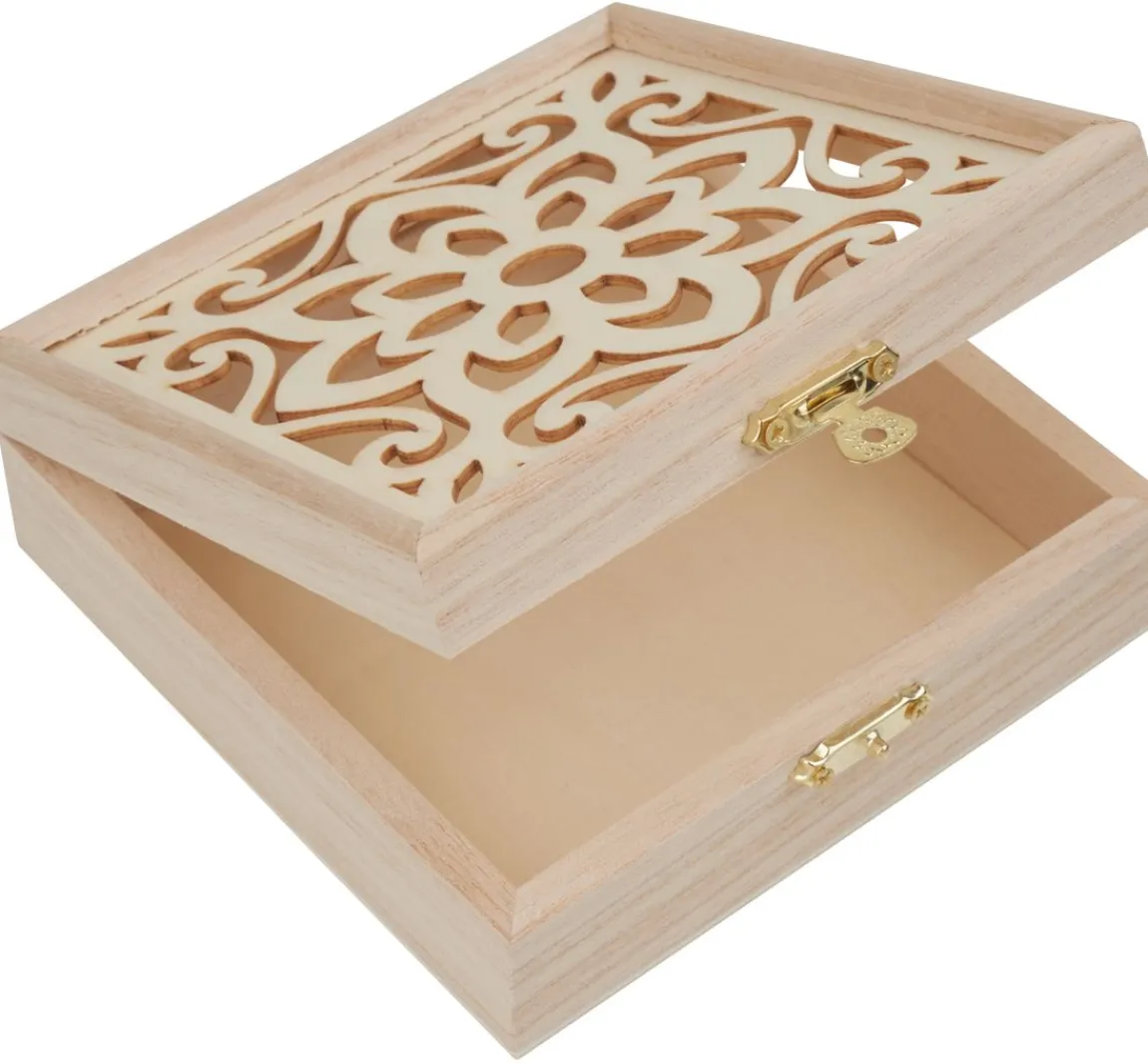 New VBS Holzkasten "Ornament-Blume"