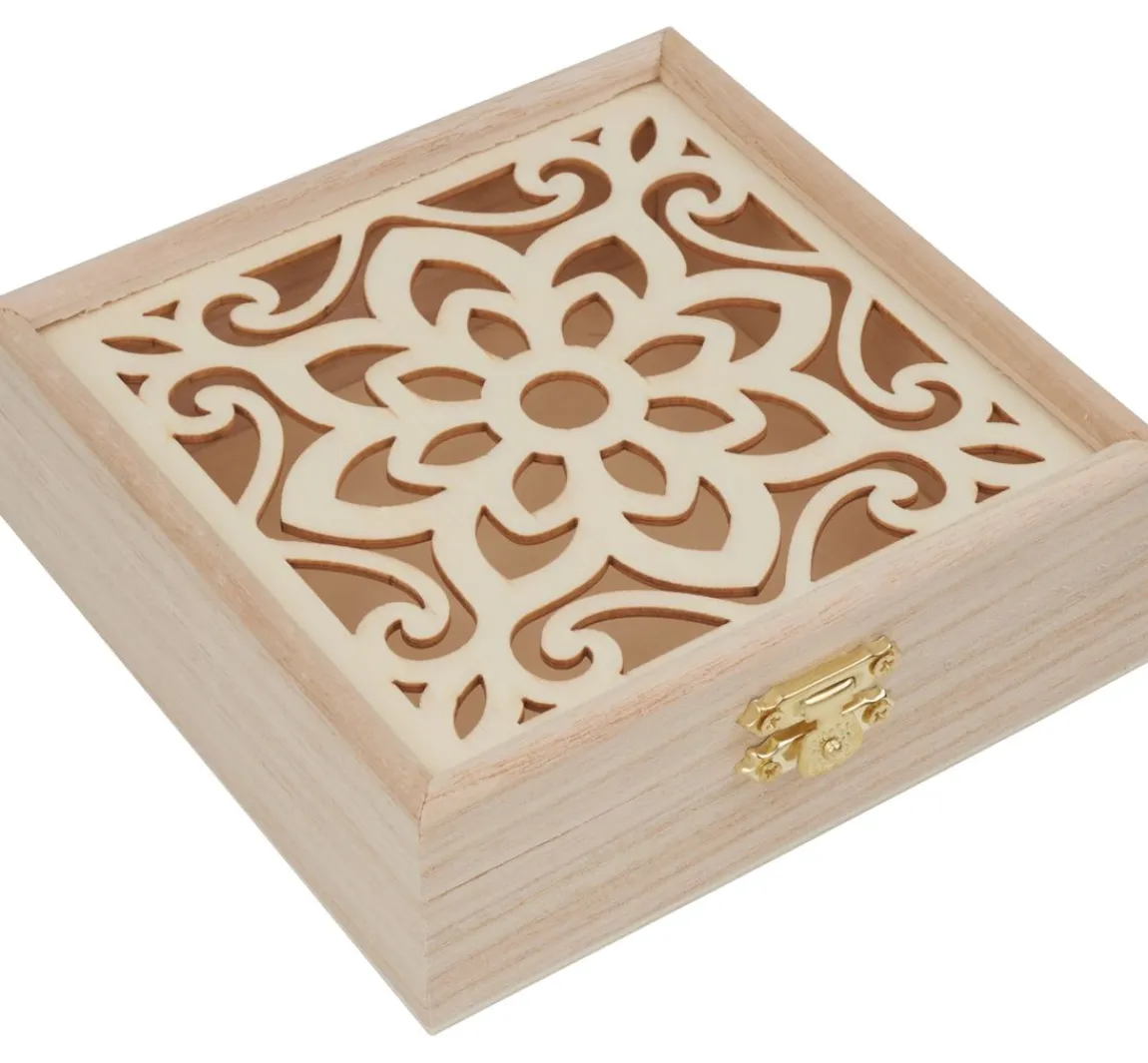 New VBS Holzkasten "Ornament-Blume"