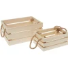 Discount VBS Holzkisten mit Latten, 2er-Set