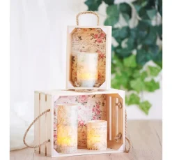 Discount VBS Holzkisten mit Latten, 2er-Set