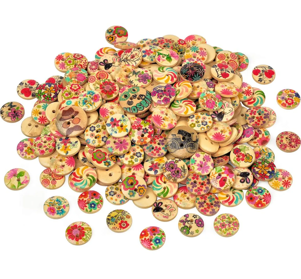 Online VBS XXL VBS Holzknöpfe "Blumen-Mix", 100 g