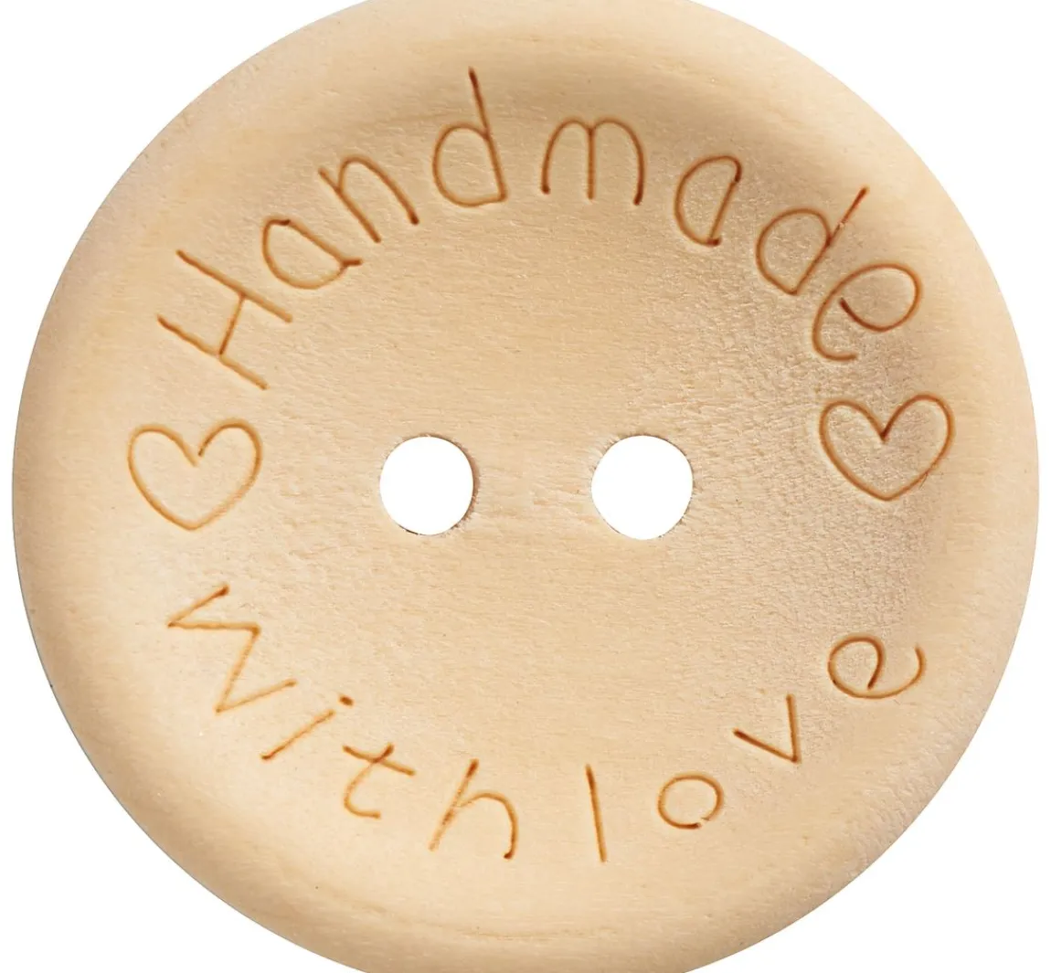 Online VBS XXL VBS Holzknöpfe "Handmade with love", 100 Stück