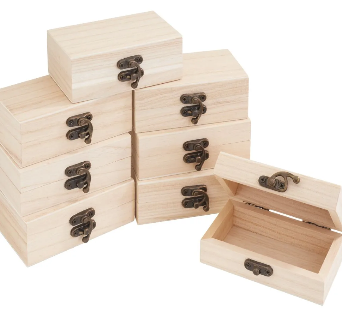 Outlet VBS Holzkästchen, 8 Stück, 10 x 3,8 x 5,9 cm