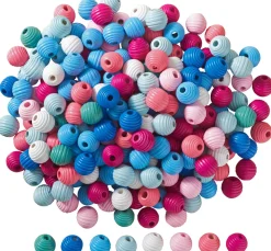 Best VBS XXL VBS Holzperlen gerillt "Farbmix", 500 g