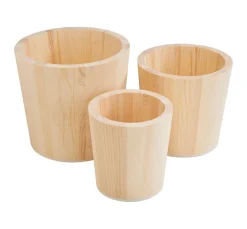 Clearance VBS Holz-Pflanztöpfe, 3er-Set