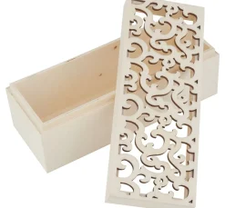 New VBS Holzschachtel "Ornament-Schnörkel"