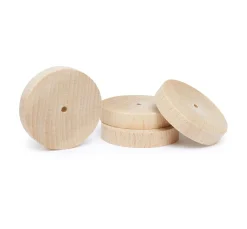 Hot VBS Holzscheiben/Räder, Ø 50 x 10 mm, 4 Stück