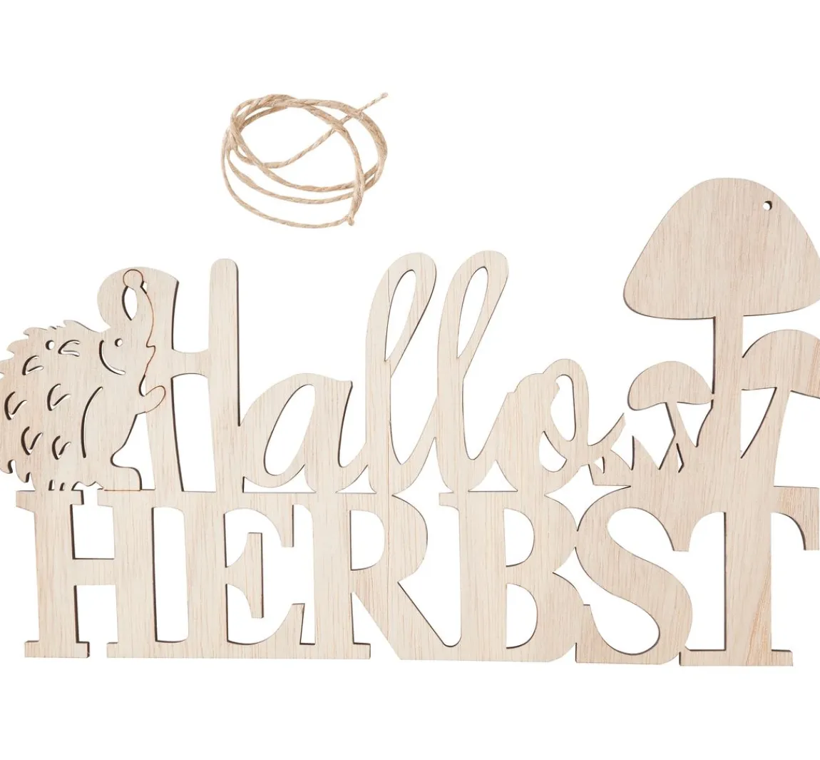 Best VBS Holzschild "Hallo Herbst"