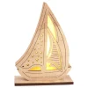 Best VBS Holz-Segelboot, inkl. LED