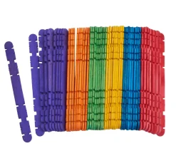New VBS XXL VBS Holzspatel "Farbig" mit Kerben, 50 Stück