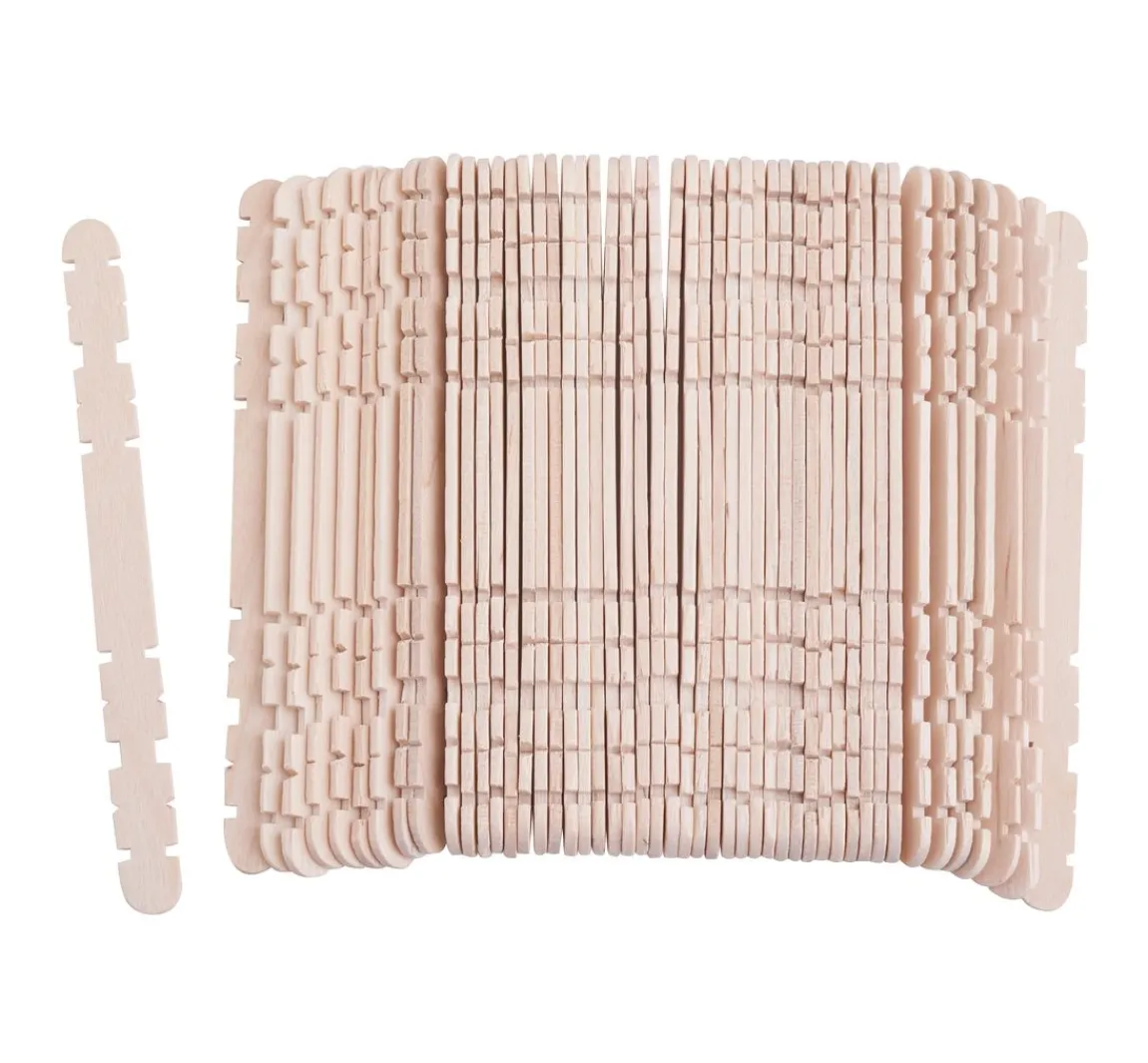 New VBS XXL VBS Holzspatel "Natur" mit Kerben, 50 Stück