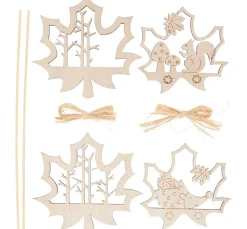Clearance VBS Holzstecker "Ahornblätter"