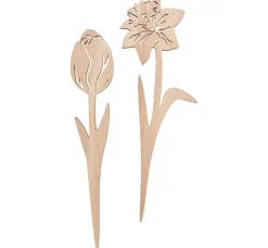 Hot VBS Holz-Stecker Blumen "Tulpe und Narzisse"