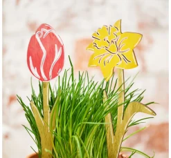 Hot VBS Holz-Stecker Blumen