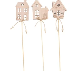Sale VBS Holz-Stecker "Häuser", 3-er Set