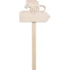 Best VBS Holz-Stecker mit Schild "Schneemann"