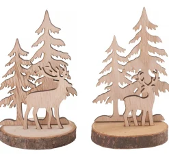 Best VBS Holzsteckmotiv auf Rindenscheibe, 2er-Set