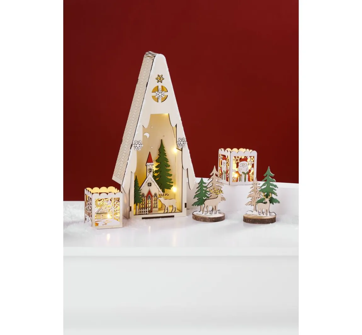 Best VBS Holzsteckmotiv auf Rindenscheibe, 2er-Set