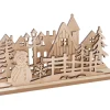 Outlet VBS Holz-Steckmotiv "Dorf mit Schneemann"