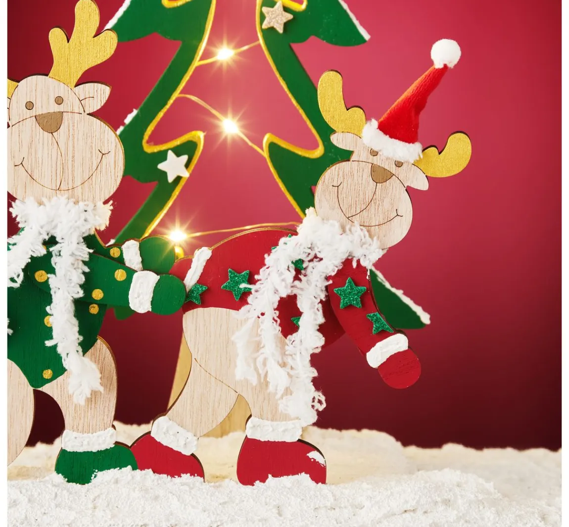 Best VBS Holz.-Steckmotiv "Elchtrio mit Mütze und Schal"
