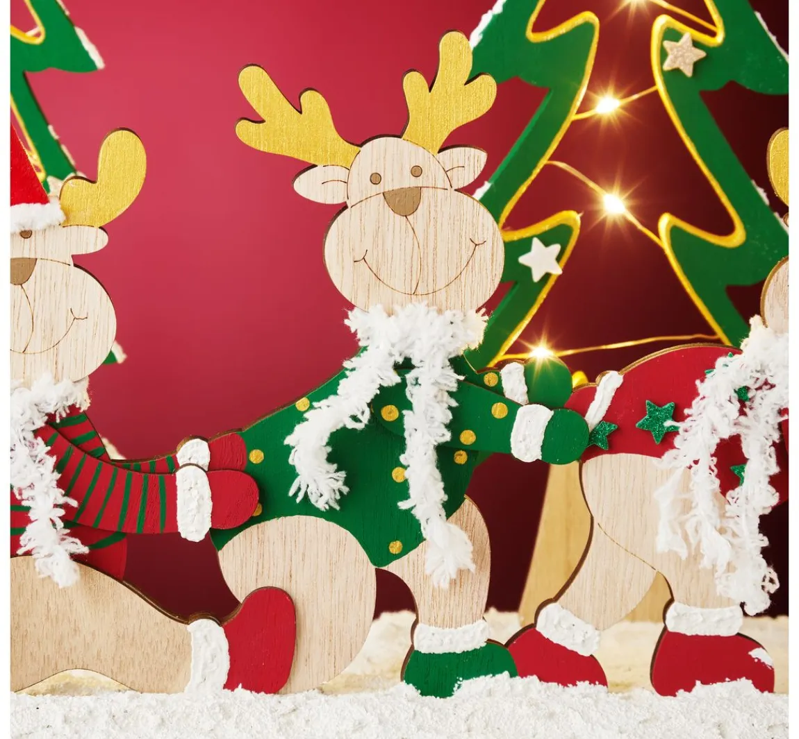 Best VBS Holz.-Steckmotiv "Elchtrio mit Mütze und Schal"