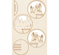 Sale VBS Holz-Steckmotiv für Acrylkugel