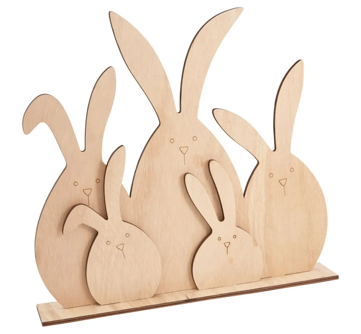 Hot VBS Holz-Steckmotiv "Hasenfamilie"