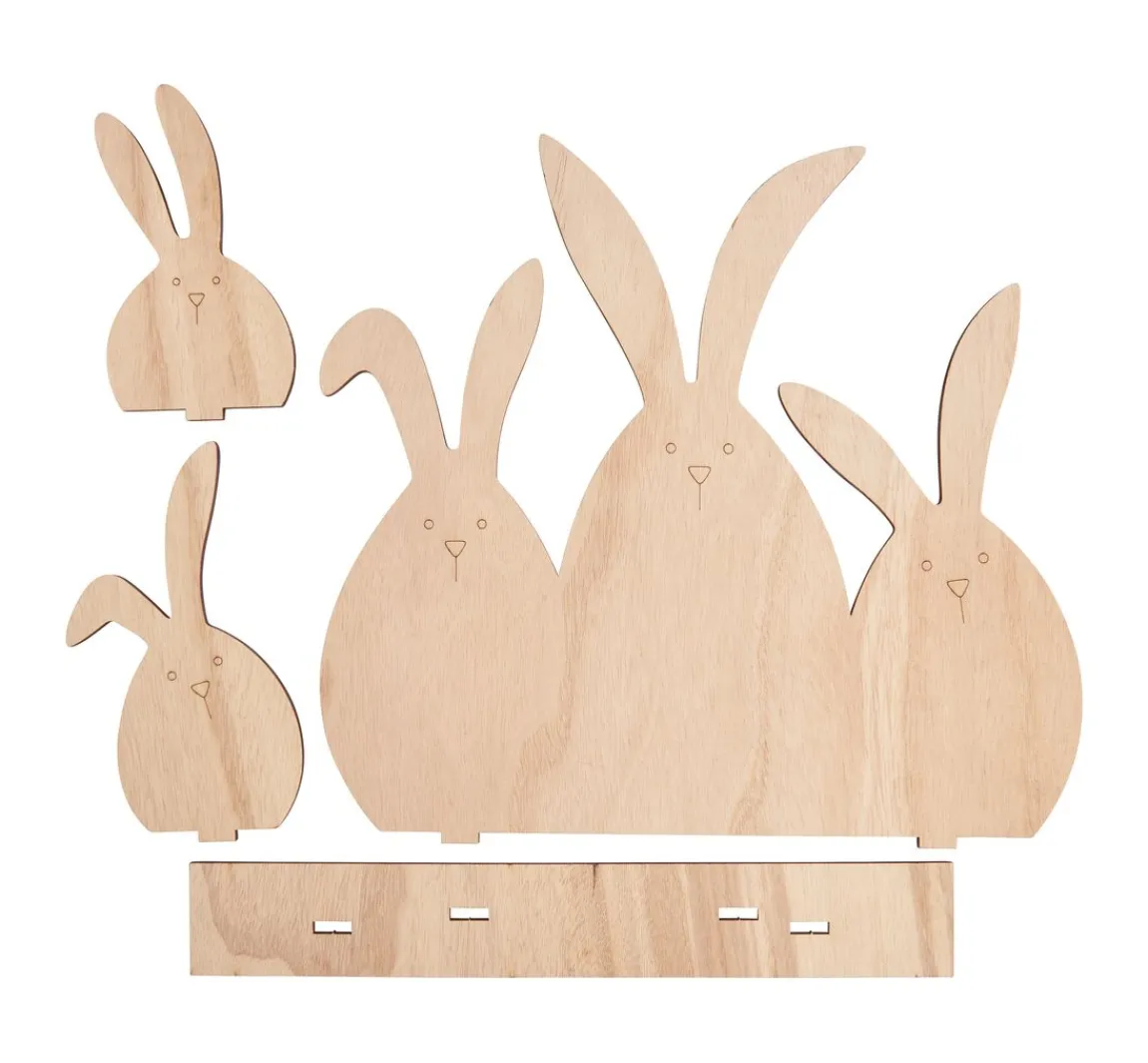 Hot VBS Holz-Steckmotiv "Hasenfamilie"