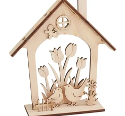 VBS Holz-Steckmotiv Haus "Frühlingserwachen"