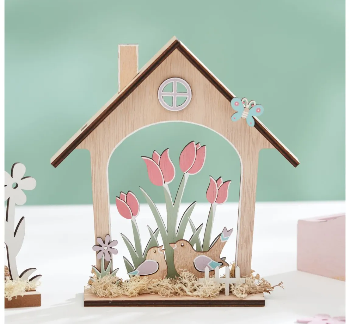 VBS Holz-Steckmotiv Haus "Frühlingserwachen"