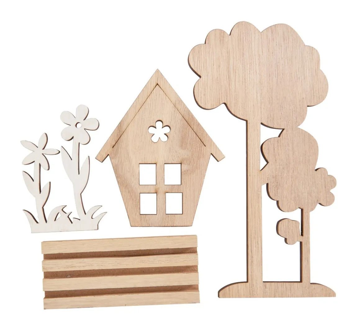 Online VBS Holz-Steckmotiv "Haus im Grünen"