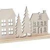 Outlet VBS Holz-Steckmotiv "Häuser und Tannen"