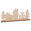 Best VBS Holz-Steckmotiv "Landschaft mit Rehen und Häusern"