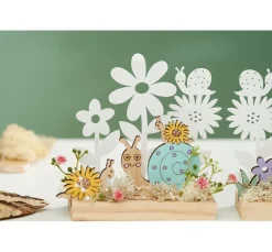 Hot VBS Holzsteckmotiv mit Metallblumen