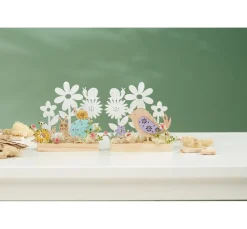 Hot VBS Holzsteckmotiv mit Metallblumen