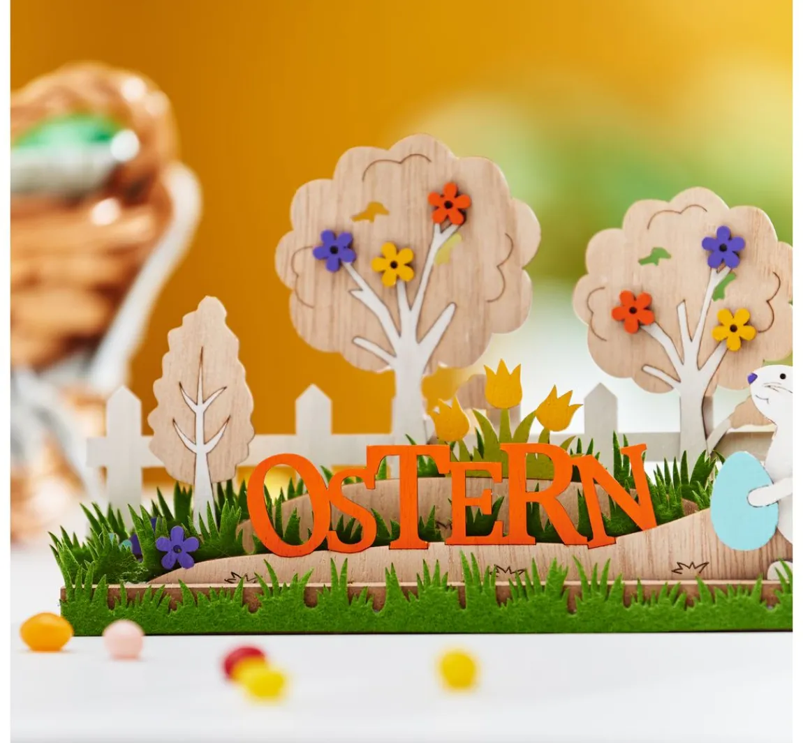 Outlet VBS Holz-Steckmotiv "Osterlandschaft"