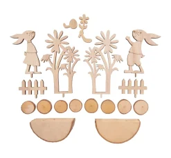 Hot VBS Holz-Steckmotiv "Rasende Osterhasen"