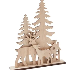 Sale VBS Holz-Steckmotiv "Rehe am Waldesrand", 5-tlg.
