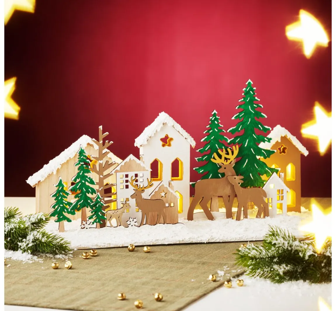 Sale VBS Holz-Steckmotiv "Rehe am Waldesrand", 5-tlg.