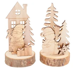 Clearance VBS Holz-Steckmotiv "Santa & Snowy"