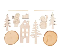 Clearance VBS Holz-Steckmotiv "Santa & Snowy"