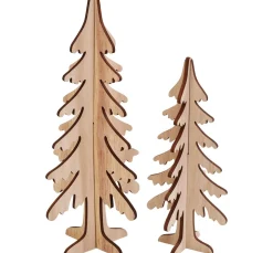 VBS Holz-Steckmotiv "Tannenbäume", 2er-Set