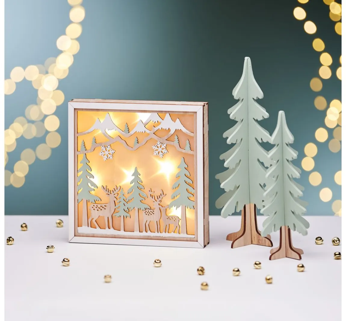 VBS Holz-Steckmotiv "Tannenbäume", 2er-Set