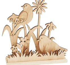 Online VBS Holz-Steckmotiv "Vögel in der Blumenwiese"
